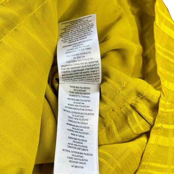 Ted Baker Women’s Cliara Blouse Size 1 US 4 Drawstring Waist Halter Tops Yellow - Picture 10 of 12